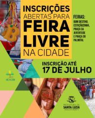 Abertas inscrições para expor nas feiras livres da cidade