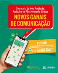 Secretaria de Meio Ambiente, Agricultura e Abastecimento divulga novos canais de comunicação