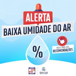 Defesa Civil Municipal alerta para baixa umidade do ar e baixa temperatura nos próximos dias