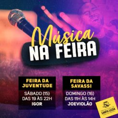 Atrações musicais animam feiras livres neste final de semana
