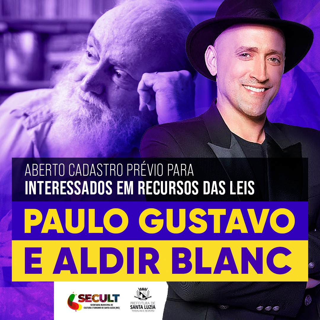 Aberto cadastro prévio para interessados em recursos das leis Paulo Gustavo e Aldir Blanc