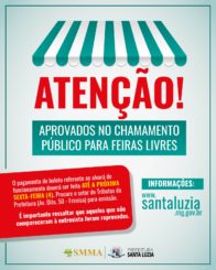 Atenção, aprovados no chamamento público para feiras livres