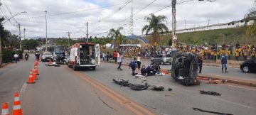 Prefeitura promove simulado de acidente de trânsito na Avenida das Indústrias