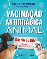 Prefeitura promove vacinação antirrábica nesta quinta (14) e sexta-feira (15)