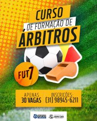 Participe do curso de formação de árbitros, atualização e padronização de arbitragem – FUT 7