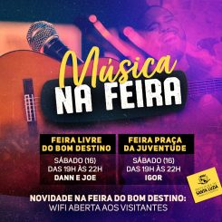 Feiras livres terão atração musical neste final de semana