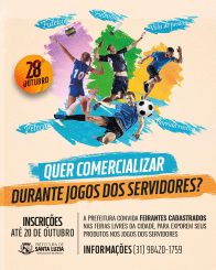 Aberto chamamento para feirantes interessados em comercializar produtos durante Jogos dos Servidores