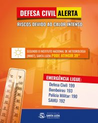 Defesa Civil faz alerta de risco devido ao calor intenso