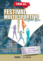 Festival Multiesportivo proporcionará domingo de atividades para adultos e crianças