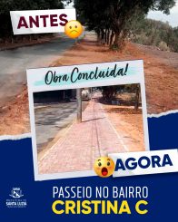Prefeitura finaliza construção de passeio no bairro Cristina C