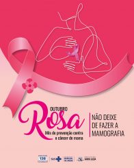 Começou o Outubro Rosa, mês temático de prevenção contra o câncer de mama