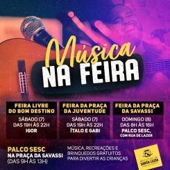 Atrações culturais animam feiras livres neste final de semana