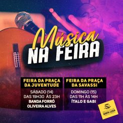 Atrações musicais animam feiras livres neste final de semana