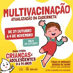 Campanha para atualização do cartão de vacinas começa neste sábado (21)