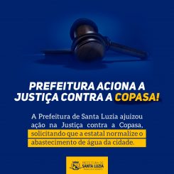 Prefeitura de Santa Luzia aciona Justiça contra Copasa por falta de água