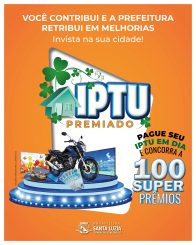 Prefeitura irá premiar contribuintes adimplentes com programa “IPTU Premiado”