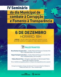 Seminário discutirá políticas de combate à corrupção e fomento à transparência na OAB de Santa Luzia