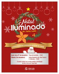 Inauguração da iluminação de Natal de Santa Luzia será na sexta e no sábado
