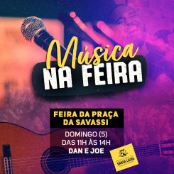 Domingo tem música ao vivo na Feira do Palmital