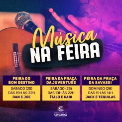 Final de semana tem música nas feiras livres da cidade
