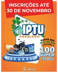 Inscrições para participar do IPTU Premiado vão até dia 30 de novembro