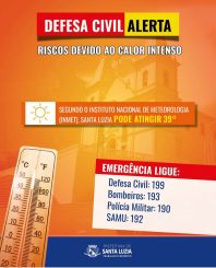 Defesa Civil faz alerta de risco devido ao calor intenso e baixa umidade do ar
