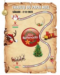 Já começou o Natal Iluminado de Santa Luzia e você não pode perder! Confira o trajeto do Papai Noel