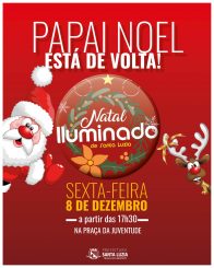 Papai Noel estará novamente na Praça da Juventude nesta sexta (8)