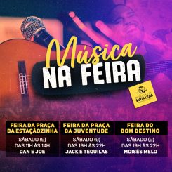 Sábado tem música nas feiras livres de Santa Luzia