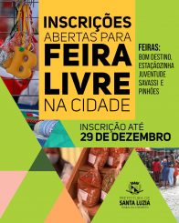 Aberto chamamento público para expositores das feiras livres da cidade