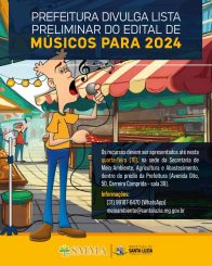 Prefeitura divulga lista preliminar do Edital de Músicos para 2024