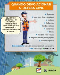 Defesa Civil de Santa Luzia orienta moradores sobre como acionar o órgão em caso de emergências