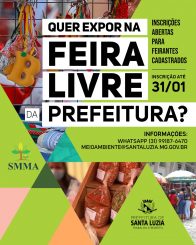 Abertas inscrições para feirantes cadastrados participarem da Feira da Prefeitura