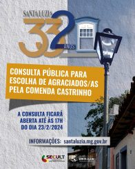 Prefeitura de Santa Luzia abre consulta pública para escolha de agraciados pela Comenda Antônio de Castro Silva
