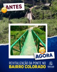 Prefeitura revitaliza ponte que liga bairros Colorado e Industrial Americano