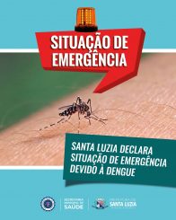 Santa Luzia declara situação de emergência devido à dengue