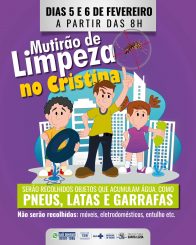 Mutirão de limpeza será realizado no bairro Cristina