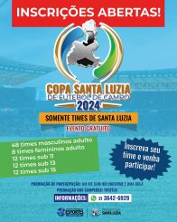 Abertas inscrições para a Copa Santa Luzia de Futebol de Campo 2024
