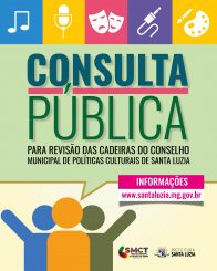 Aberta consulta pública para revisão das cadeiras do Conselho Municipal de Políticas Culturais de Santa Luzia