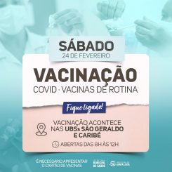 UBSs São Geraldo e Caribé abertas para vacinação neste sábado