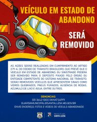 Prefeitura removerá veículos abandonados no município
