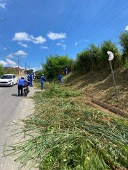 Serviços de capina e limpeza avançam na cidade