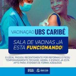 Sala de vacinas da UBS Caribé já está funcionando