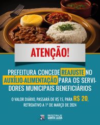 Prefeitura concede reajuste no auxílio-alimentação para os servidores municipais