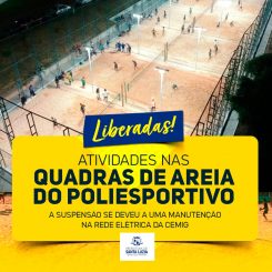 Quadras de areia do Poliesportivo liberadas a partir de hoje