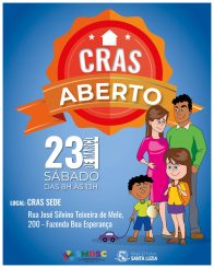 CRAS estará atendendo na manhã do sábado