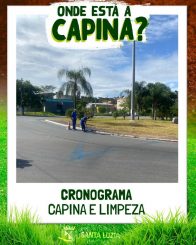 Cronograma de capina e limpeza em Santa Luzia