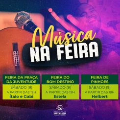 Feiras livres municipais terão atrações musicais neste fim de semana