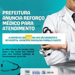 Prefeitura anuncia reforço médico para atendimento nas unidades de urgência e emergência