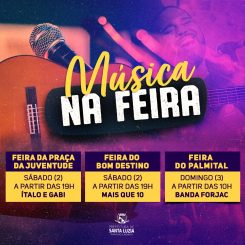 Feiras livres municipais terão atração musical neste final de semana